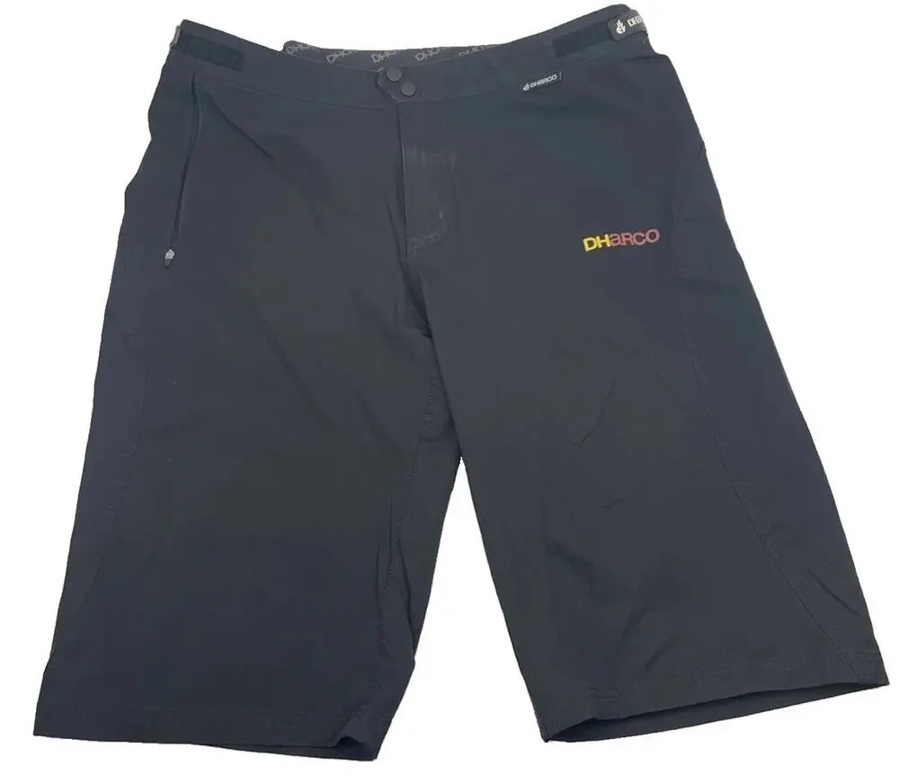 DHaRCO Shorts Mens 38x14 XXL Black MTB Bike Trail Stretch Adjustable Zip Pocket